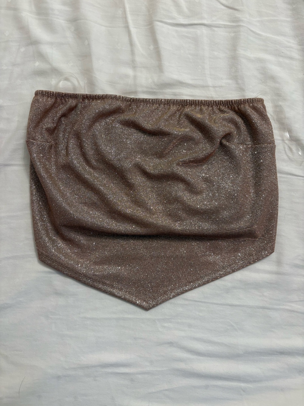 Altar'd State Rose Gold Shimmer Smocked Skirt